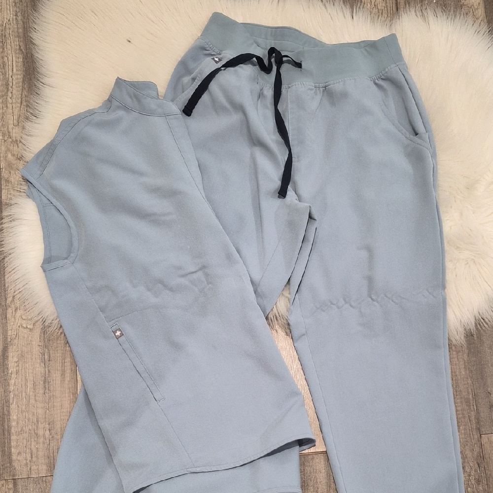 Figs Light Blue Track Pants & Joggers